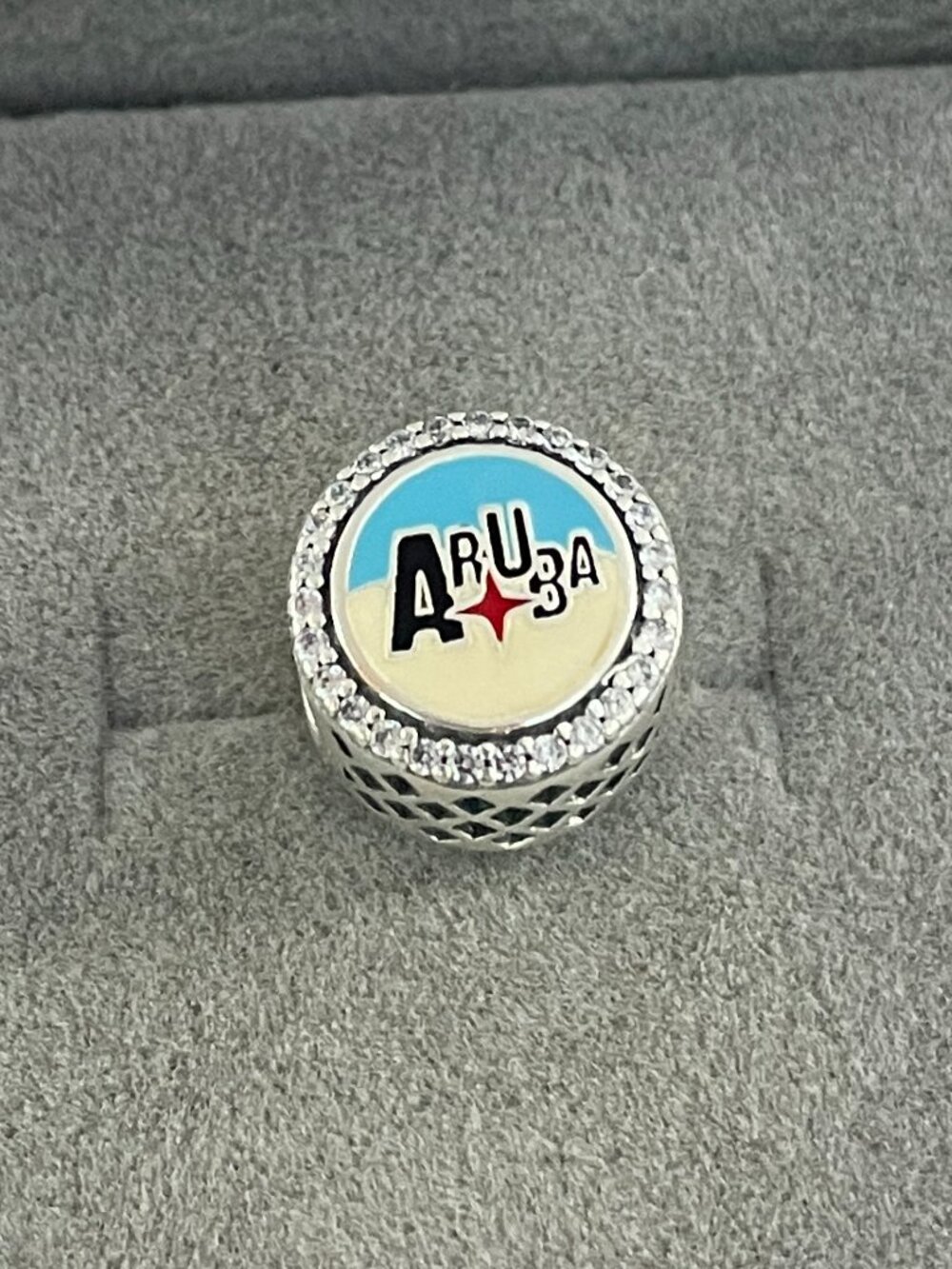 Pandora Aruba Flag Exclusive Dangle Charm Pendant